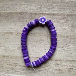 Clay bead bracelet purple brand new